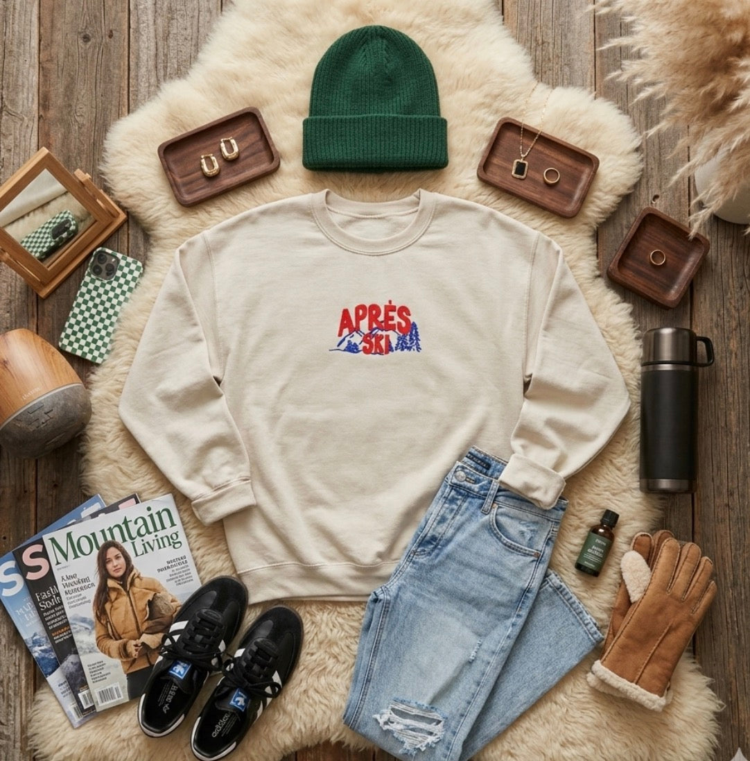 Apres Ski Embroidered Sweatshirt Crewneck