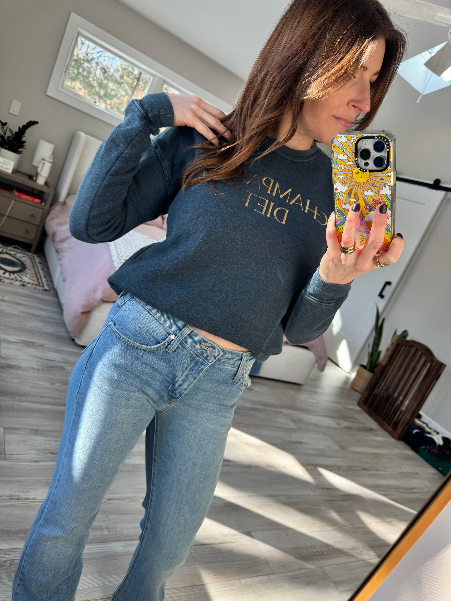 *NEW* CHAMPAGNE DIET Foil Mineral Sweatshirt