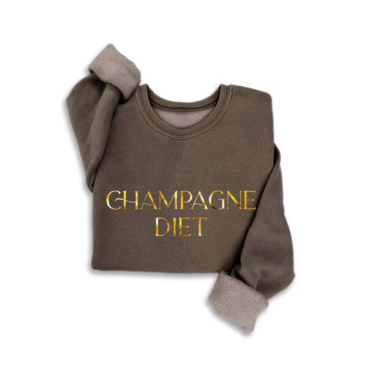 CHAMPAGNE DIET FOIL MINERAL SWEATSHIRTS