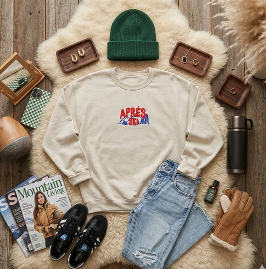 Apres Ski Embroidered Sweatshirt Crewneck