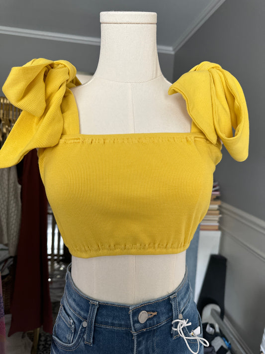 Sunjame Crop Knot Top