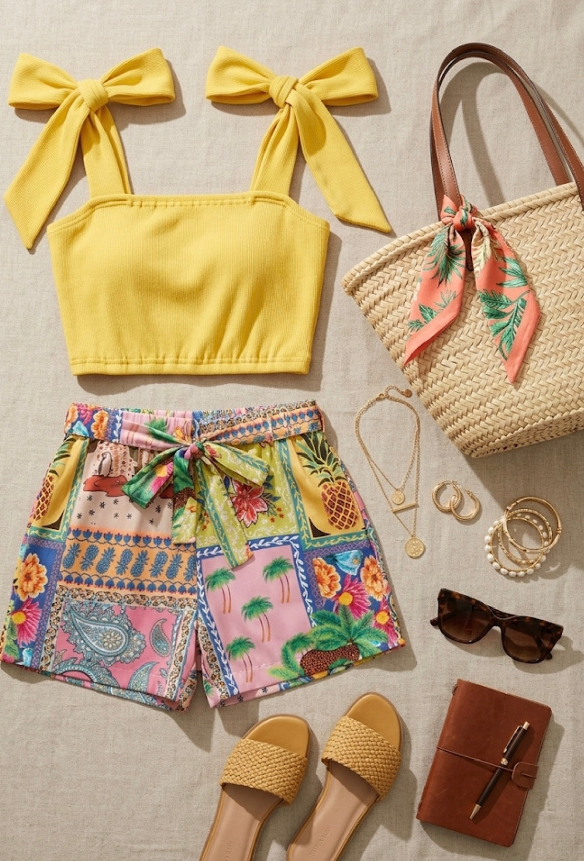 Sunjame Crop Knot Top