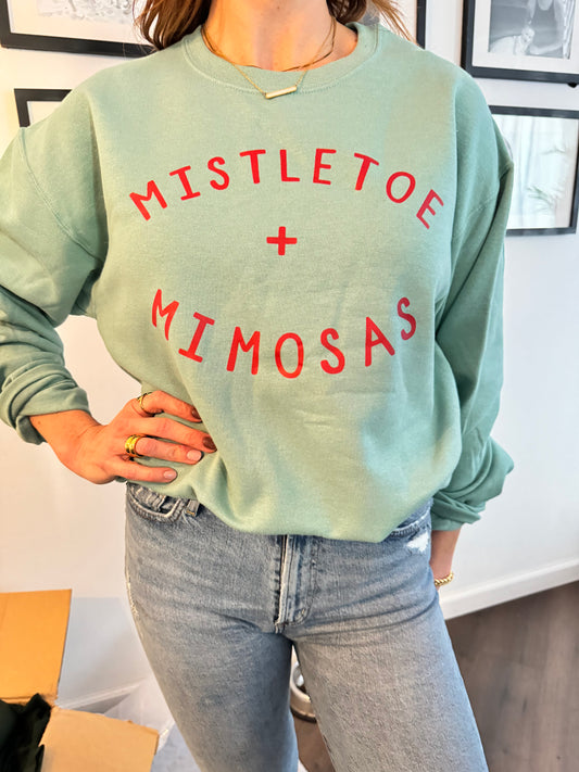 *SALE*Mistletoe and Mimosas, Christmas Sweatshirt, Holiday Shirt