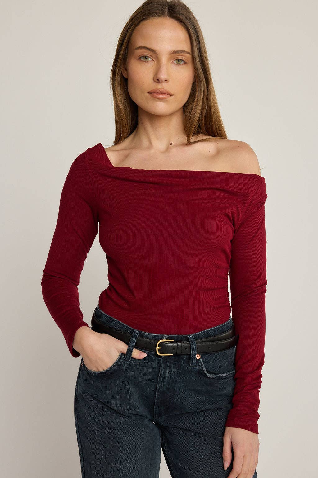 Angelica Long Sleeve Top - Wine