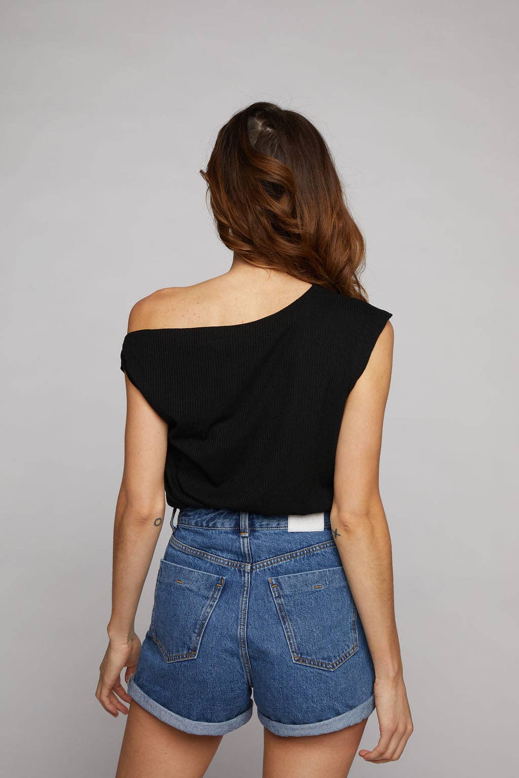 Drop Shoulder Top - Black