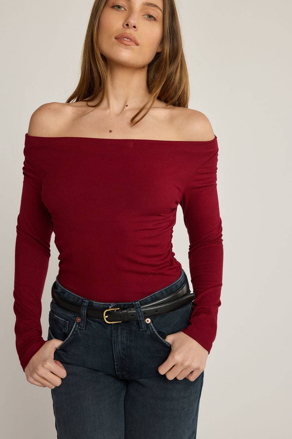 Angelica Long Sleeve Top - Wine
